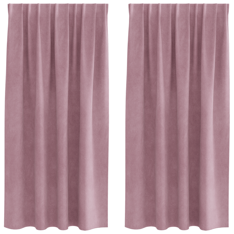 Casa si Gradina - Textile si covoare - Perdele si draperii - Draperii - Draperii opace cu banda superioara, 2 buc., roz inchis, catifea - Infinity.ro