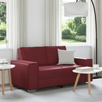 Casa si Gradina - Mobilier - Canapele si coltare - Canapele - Canapea Loveseat  Rosie Vin 120 cm din Piele Artificiala - Infinity.ro
