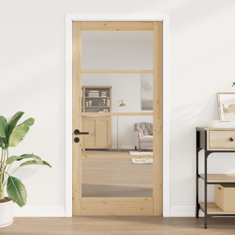 Casa si Gradina - Constructii - Usi interior, exterior si garaj - Usi interior - usa interioara cu sticla "ORKDAL" 93x202x4 cm din lemn masiv de pin - Infinity.ro