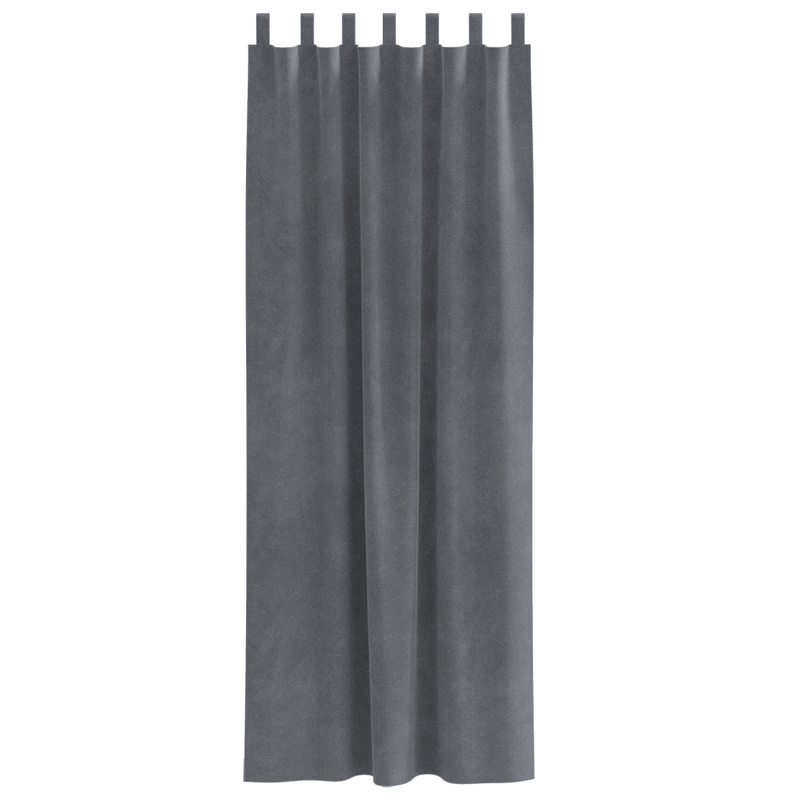 Casa si Gradina - Textile si covoare - Perdele si draperii - Draperii - Draperii opace cu agatatoare, 2 buc., gri deschis, catifea - Infinity.ro