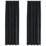 Casa si Gradina - Textile si covoare - Perdele si draperii - Draperii - Draperii opace cu banda superioara, 2 buc., negru, catifea - Infinity.ro