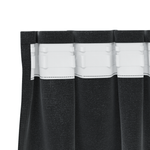 Casa si Gradina - Textile si covoare - Perdele si draperii - Draperii - Draperii opace cu banda superioara, 2 buc., negru, catifea - Infinity.ro