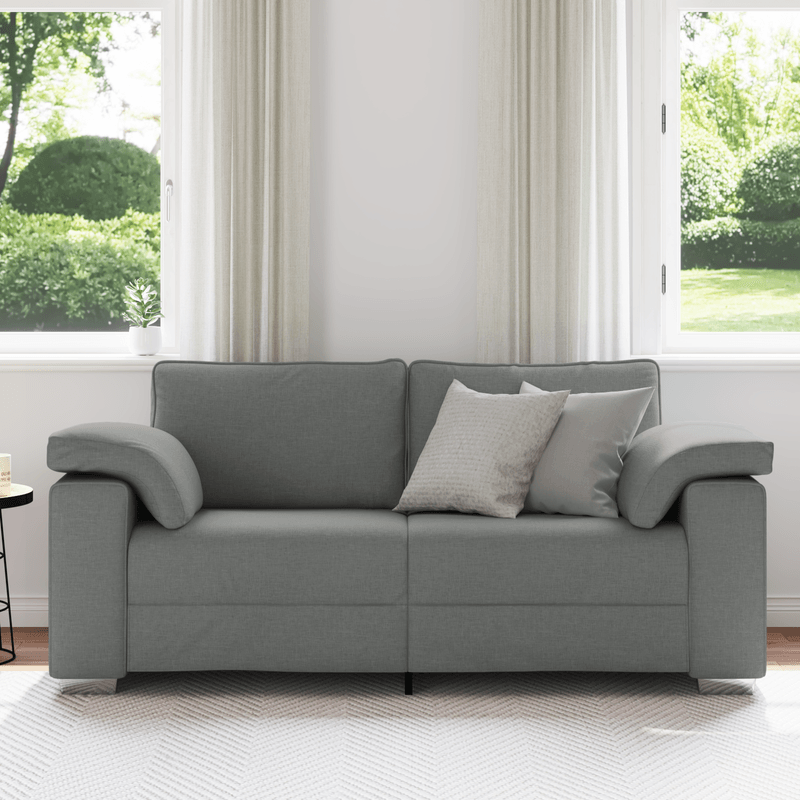 Casa si Gradina - Mobilier - Canapele si coltare - Canapele - Canapea dubla, gri inchis, 140 cm, textil - Infinity.ro