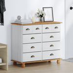 Casa si Gradina - Mobilier - Comode si corpuri - Comode - Comoda cu Sertare 'ASKIM'Alba 91x40x79 cm Lemn Masiv de Pin - Infinity.ro