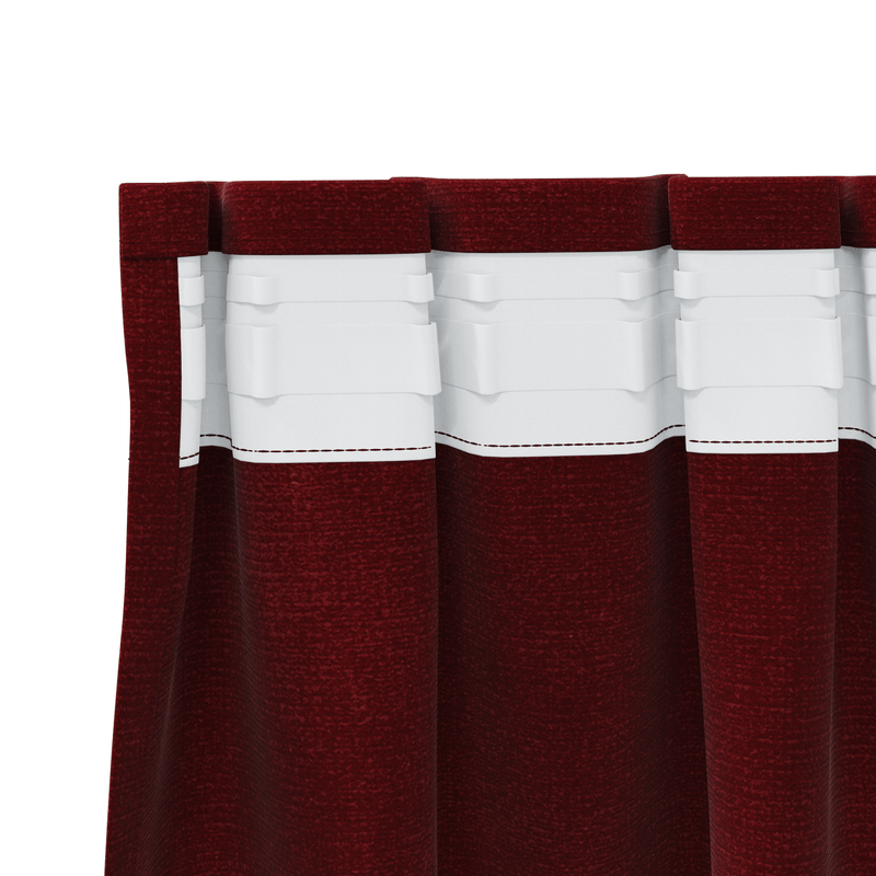 Casa si Gradina - Textile si covoare - Perdele si draperii - Draperii - Draperii opace cu banda superioara, 2 buc., bordo, catifea - Infinity.ro