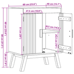 Casa si Gradina - Mobilier - Seturi de mobilier - Seturi baie - Dulap de baza pentru chiuveta 114x43x73,5 cm Lemn masiv de pin - Infinity.ro