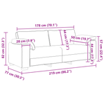 Casa si Gradina - Mobilier - Canapele si coltare - Canapele - Canapea de 3 persoane, maro, 178 cm, textil - Infinity.ro