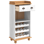 Casa si Gradina - Bucatarie si vesela - Accesorii bar - Suporturi bauturi - Cabinet de vin "ASKIM" cu 12 suporturi pentru sticle Alb Lemn solid din pin - Infinity.ro