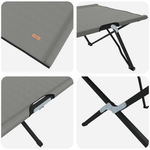 Sport si Outdoor - Camping - Mobilier pentru camping - Alte piese de mobilier pentru camping - Pat pliabil cu geanta de transport Gri Tesatura Oxford 600D - Infinity.ro