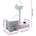 Sport si Outdoor - Camping - Accesorii camping si drumetii - Masa de Camping  corp gri+capac alb+gri stylish - Infinity.ro