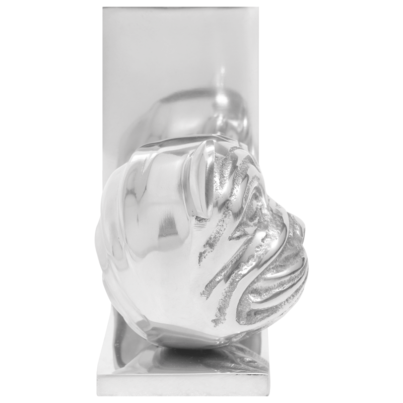 Casa si Gradina - Mobilier - Biblioteci si rafturi - Rafturi - Suporturi carti 2 buc., argintiu, 8x12x16,5 cm, aluminiu, caine - Infinity.ro