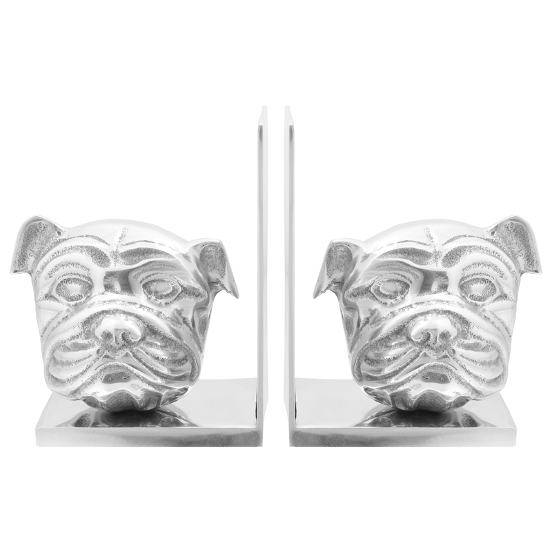 Casa si Gradina - Mobilier - Biblioteci si rafturi - Rafturi - Suporturi carti 2 buc., argintiu, 8x12x16,5 cm, aluminiu, caine - Infinity.ro