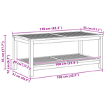 Casa si Gradina - Mobilier - Mese si birouri - Masute de cafea - Masa de cafea 110x55x45 cm din lemn masiv de acacia - Infinity.ro
