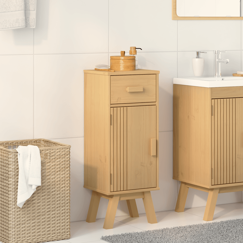 Casa si Gradina - Mobilier - Mobilier baie - Comode baie - Dulap de baie, 35x30x90 cm, lemn masiv de pin - Infinity.ro