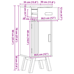 Casa si Gradina - Mobilier - Mobilier baie - Comode baie - Dulap de baie, 35x30x90 cm, lemn masiv de pin - Infinity.ro