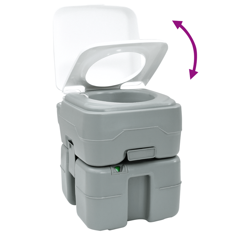 Sport si Outdoor - Camping - Accesorii camping si drumetii - Toaleta Camping  corp gri+capac alb - Infinity.ro