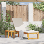Casa si Gradina - Gradina si terasa - Mobilier exterior - Scaune si sezlonguri gradina - Sezlong cu masa din lemn solid de acacia - Infinity.ro
