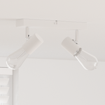 Casa si Gradina - Corpuri si surse de iluminat - Plafoniere, aplice si spoturi - Spotlight de Plafon Reglabil pe Doua Directii Alb E27 - Infinity.ro