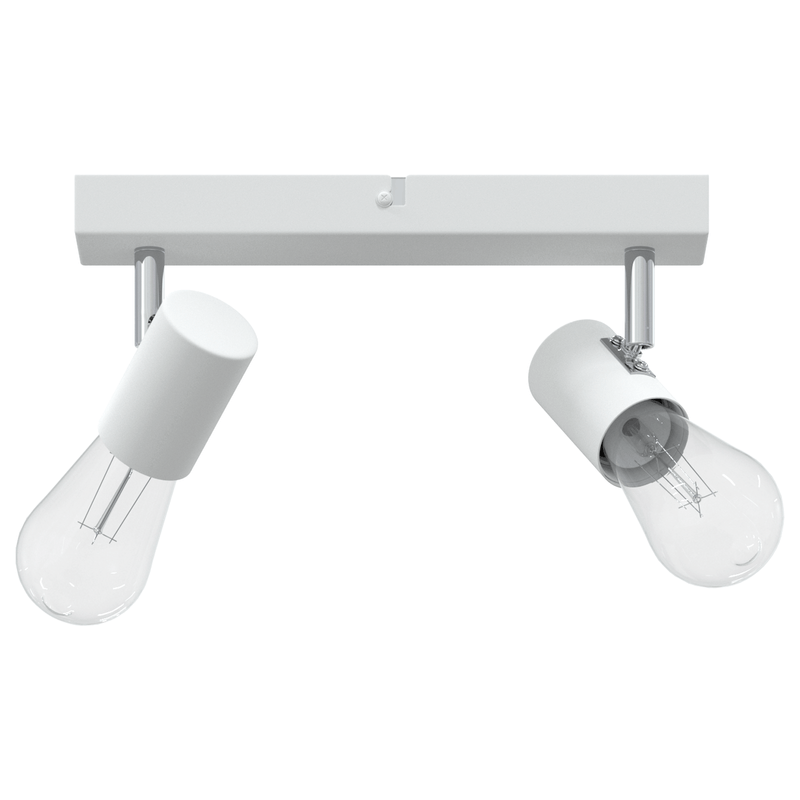 Casa si Gradina - Corpuri si surse de iluminat - Plafoniere, aplice si spoturi - Spotlight de Plafon Reglabil pe Doua Directii Alb E27 - Infinity.ro