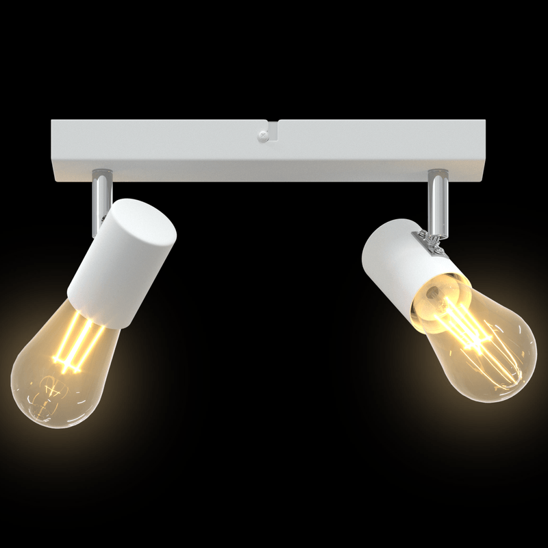 Casa si Gradina - Corpuri si surse de iluminat - Plafoniere, aplice si spoturi - Spotlight de Plafon Reglabil pe Doua Directii Alb E27 - Infinity.ro