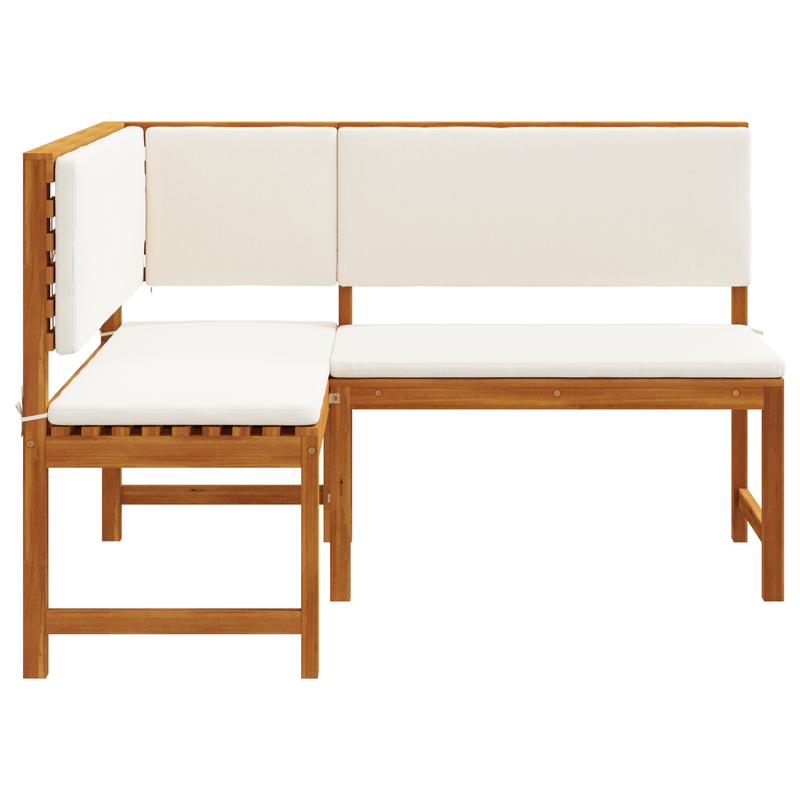 Casa si Gradina - Gradina si terasa - Mobilier exterior - Canapele si fotolii gradina - Banca coltar de gradina cu perne 140x100x91cm lemn masiv acacia - Infinity.ro
