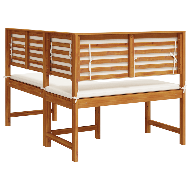 Casa si Gradina - Gradina si terasa - Mobilier exterior - Canapele si fotolii gradina - Banca coltar de gradina cu perne 140x100x91cm lemn masiv acacia - Infinity.ro