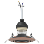 Casa si Gradina - Corpuri si surse de iluminat - Veioze si lampi - Lampi de veghe - Spoturi incastrate 6 buc Round GU10 Cupru Ø90 mm Otel - Infinity.ro