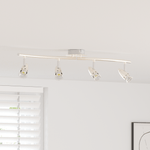Casa si Gradina - Corpuri si surse de iluminat - Plafoniere, aplice si spoturi - Spot de Plafon 4 Directii Regleable Nichel Mat GU10 - Infinity.ro