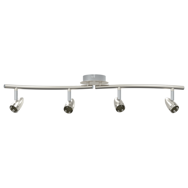 Casa si Gradina - Corpuri si surse de iluminat - Plafoniere, aplice si spoturi - Spot de Plafon 4 Directii Regleable Nichel Mat GU10 - Infinity.ro