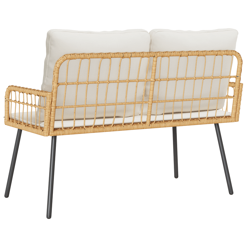 Casa si Gradina - Gradina si terasa - Mobilier exterior - Scaune si sezlonguri gradina - Banca de gradina, natural, 114x64x78 cm, poliratan - Infinity.ro
