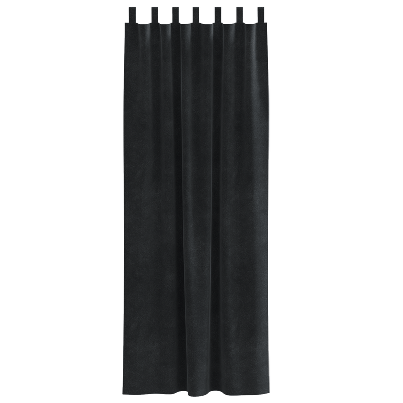 Casa si Gradina - Textile si covoare - Perdele si draperii - Draperii - Draperii opace cu agatatoare, 2 buc., negru, catifea - Infinity.ro