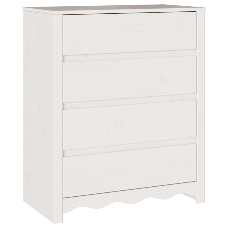 Casa si Gradina - Mobilier - Comode si corpuri - Comode - Comoda cu sertare "DRAMMEN", alb, 76,5x40x91 cm, lemn masiv pin - Infinity.ro