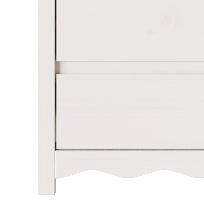 Casa si Gradina - Mobilier - Comode si corpuri - Comode - Comoda cu sertare "DRAMMEN", alb, 76,5x40x91 cm, lemn masiv pin - Infinity.ro