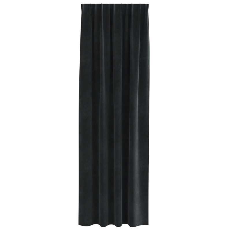 Casa si Gradina - Textile si covoare - Perdele si draperii - Draperii - Draperii opace cu banda superioara, 2 buc., negru, catifea - Infinity.ro