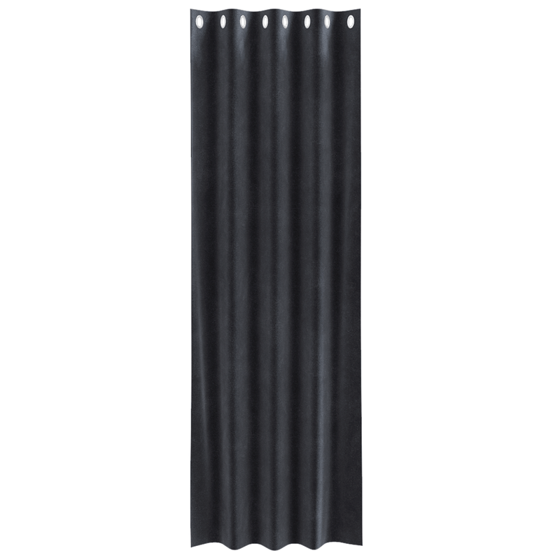 Casa si Gradina - Textile si covoare - Perdele si draperii - Draperii - Draperii opace cu ocheti, 2 buc., gri inchis, catifea - Infinity.ro