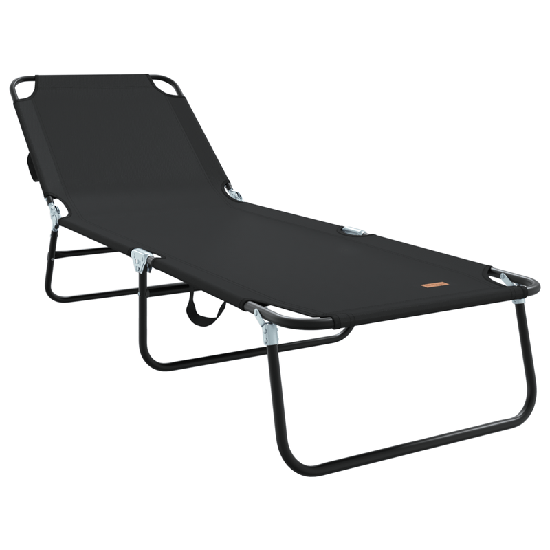 Casa si Gradina - Gradina si terasa - Mobilier exterior - Scaune si sezlonguri gradina - Sezlong pliabil Negru 600D - Infinity.ro