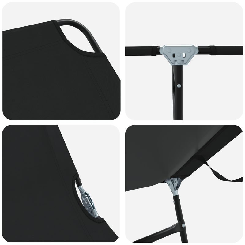 Casa si Gradina - Gradina si terasa - Mobilier exterior - Scaune si sezlonguri gradina - Sezlong pliabil Negru 600D - Infinity.ro