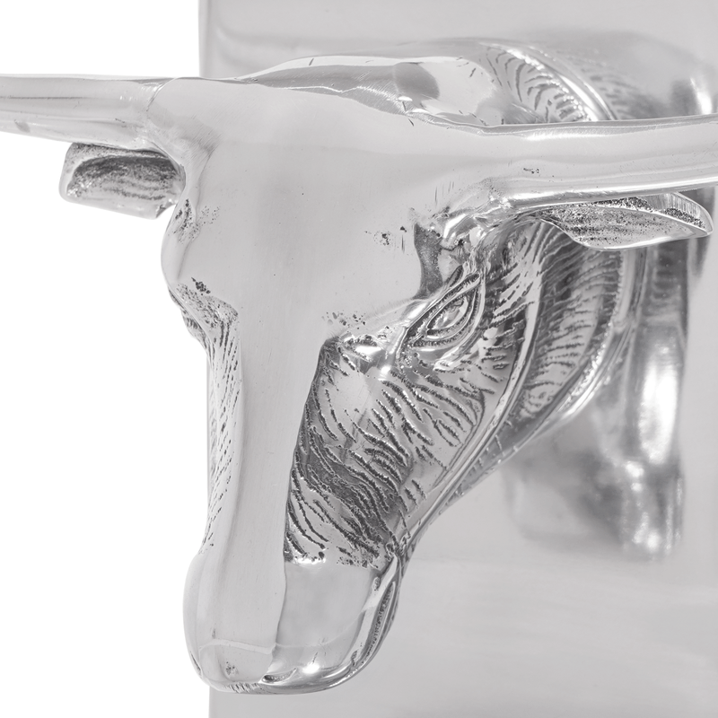 Casa si Gradina - Mobilier - Biblioteci si rafturi - Rafturi - Suporturi carti 2 buc., argintiu, 21,5x15,5x20 cm, aluminiu, taur - Infinity.ro