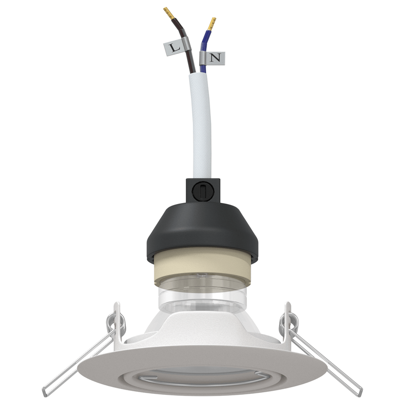 Casa si Gradina - Corpuri si surse de iluminat - Veioze si lampi - Lampi de veghe - Spoturi incastrate 6 buc Round GU10 Alb Ø90 mm Otel - Infinity.ro