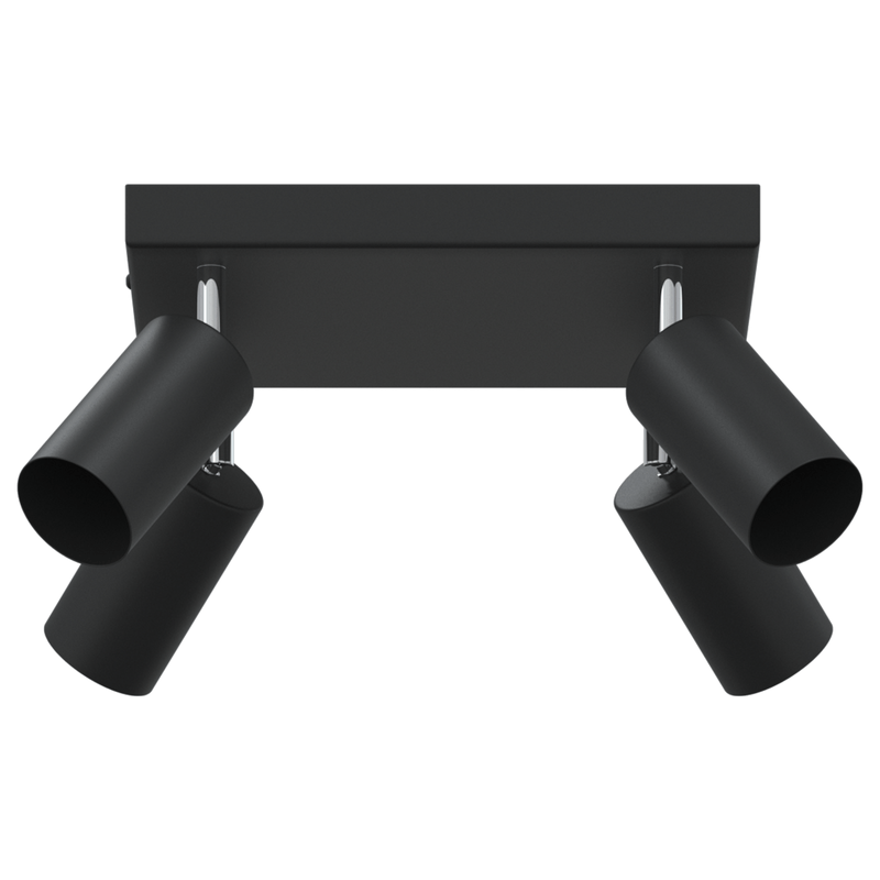 Casa si Gradina - Corpuri si surse de iluminat - Plafoniere, aplice si spoturi - Spot de tavan 4 Way Reglabil Negru GU10 - Infinity.ro