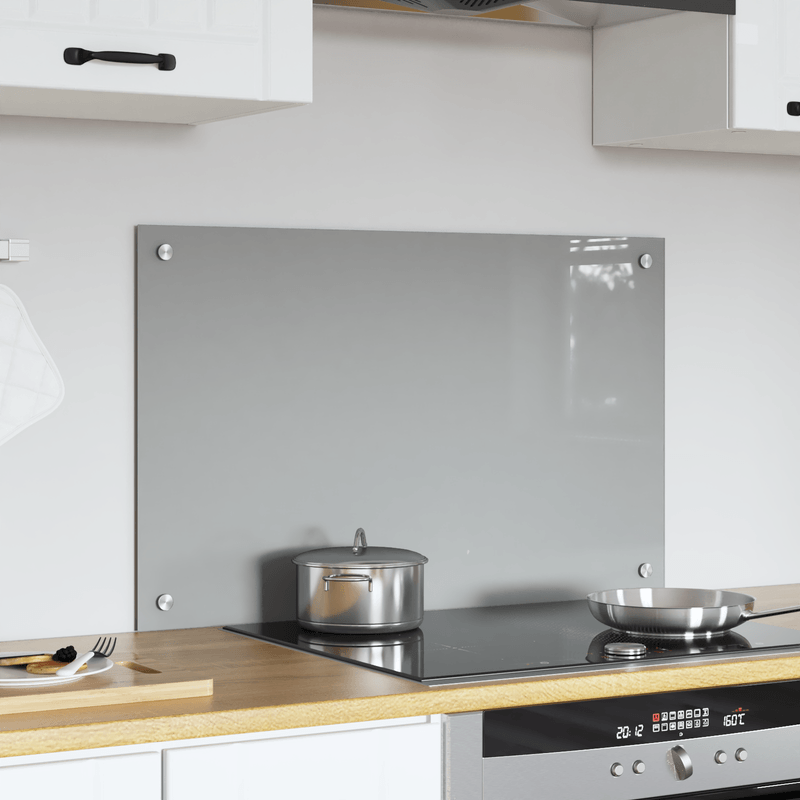 Casa si Gradina - Mobilier - Comode si corpuri - Corpuri bucatarie - Contrablat bucatarie gri deschis 80x50x0.6 cm sticla securizata - Infinity.ro