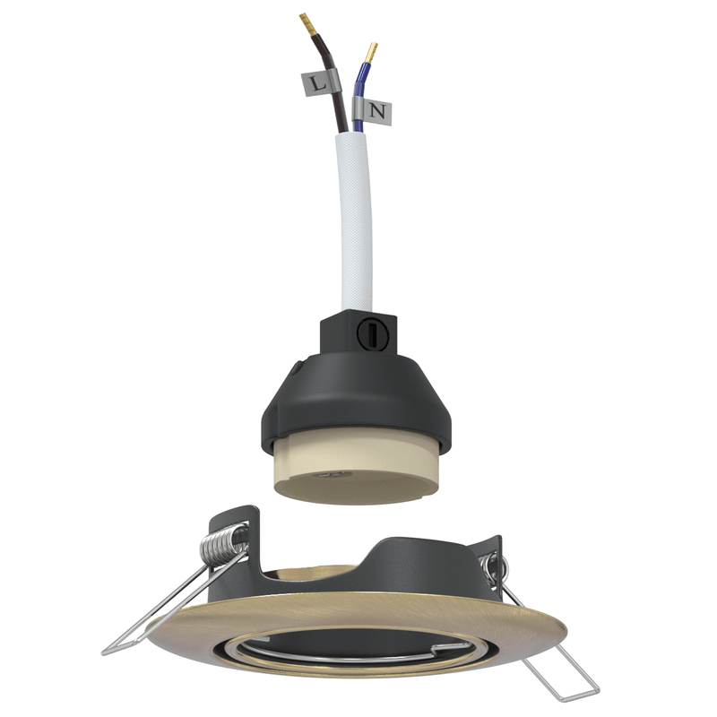 Casa si Gradina - Corpuri si surse de iluminat - Veioze si lampi - Lampi de veghe - Lampi incastrate 24 de bucati Rotund GU10 Alama Ø90 mm Otel - Infinity.ro