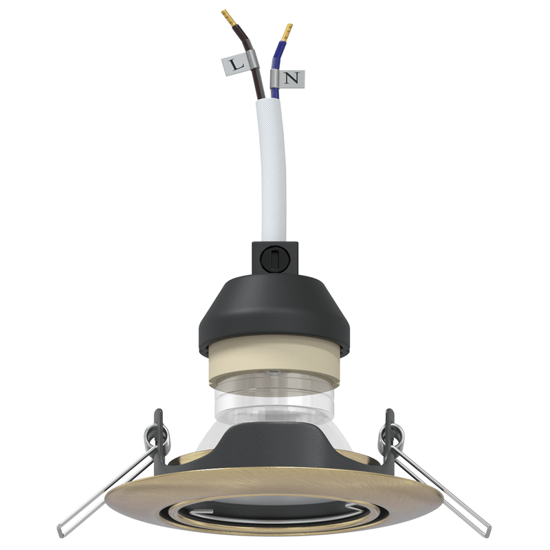 Casa si Gradina - Corpuri si surse de iluminat - Veioze si lampi - Lampi de veghe - Lampi incastrate 24 de bucati Rotund GU10 Alama Ø90 mm Otel - Infinity.ro