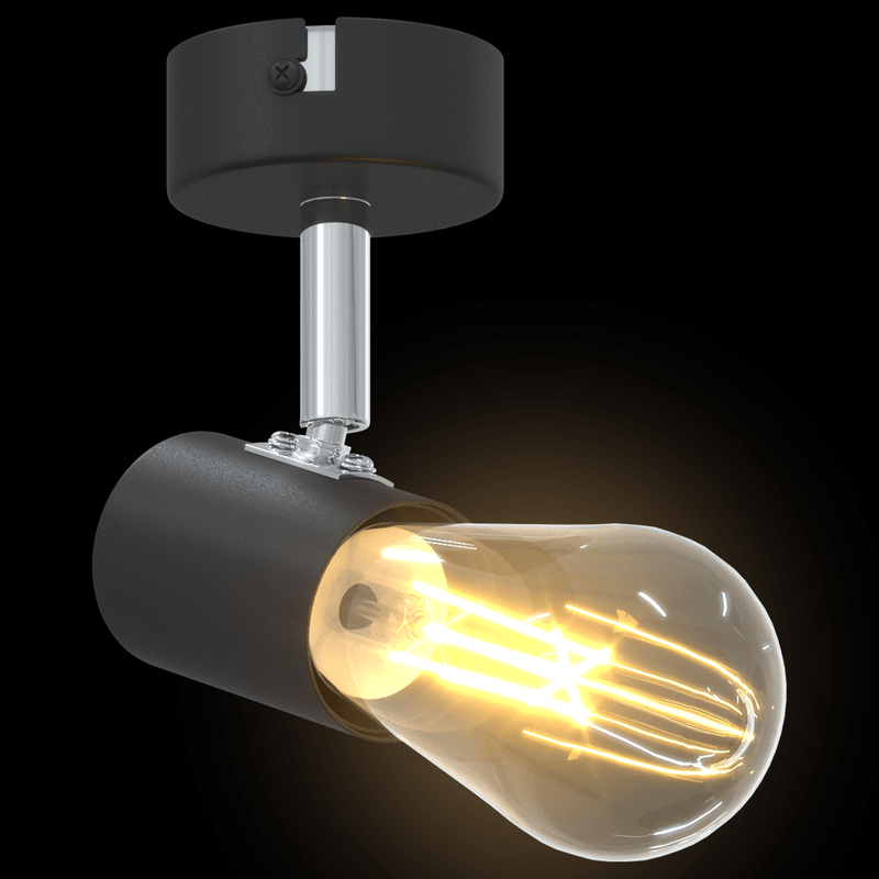 Casa si Gradina - Corpuri si surse de iluminat - Plafoniere, aplice si spoturi - Spotlight pentru tavan 1 punctie ajustabila Negru E27 - Infinity.ro