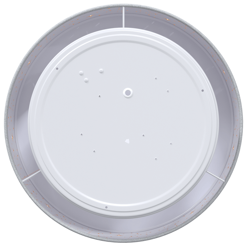 Casa si Gradina - Corpuri si surse de iluminat - Veioze si lampi - Lampi de veghe - Lustra cu abajur model stea, gri, Ø 30 cm, tesatura, E27 - Infinity.ro