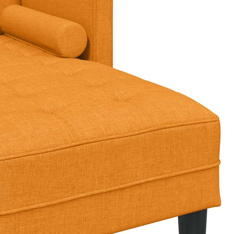 Casa si Gradina - Mobilier - Canapele si coltare - Canapele - Canapea forma L, 3 locuri, galben inchis, 160 cm, textil - Infinity.ro