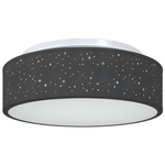 Casa si Gradina - Corpuri si surse de iluminat - Lustre si pendule - Lustra cu abajur model stea, negru, Ø 38 cm, tesatura, E27 - Infinity.ro