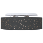 Casa si Gradina - Corpuri si surse de iluminat - Lustre si pendule - Lustra cu abajur model stea, negru, Ø 38 cm, tesatura, E27 - Infinity.ro
