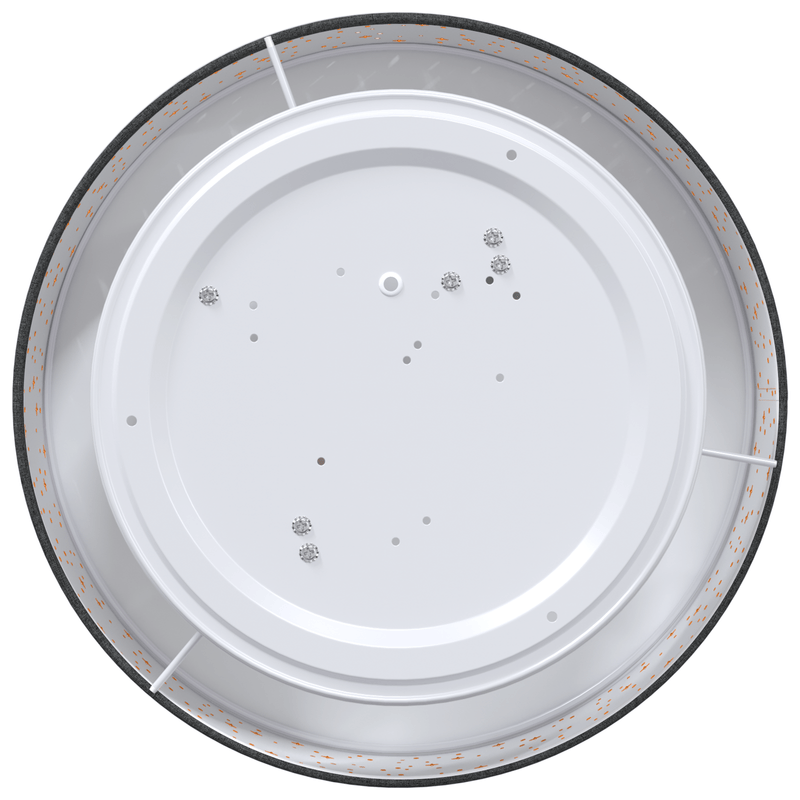 Casa si Gradina - Corpuri si surse de iluminat - Lustre si pendule - Lustra cu abajur model stea, negru, Ø 38 cm, tesatura, E27 - Infinity.ro