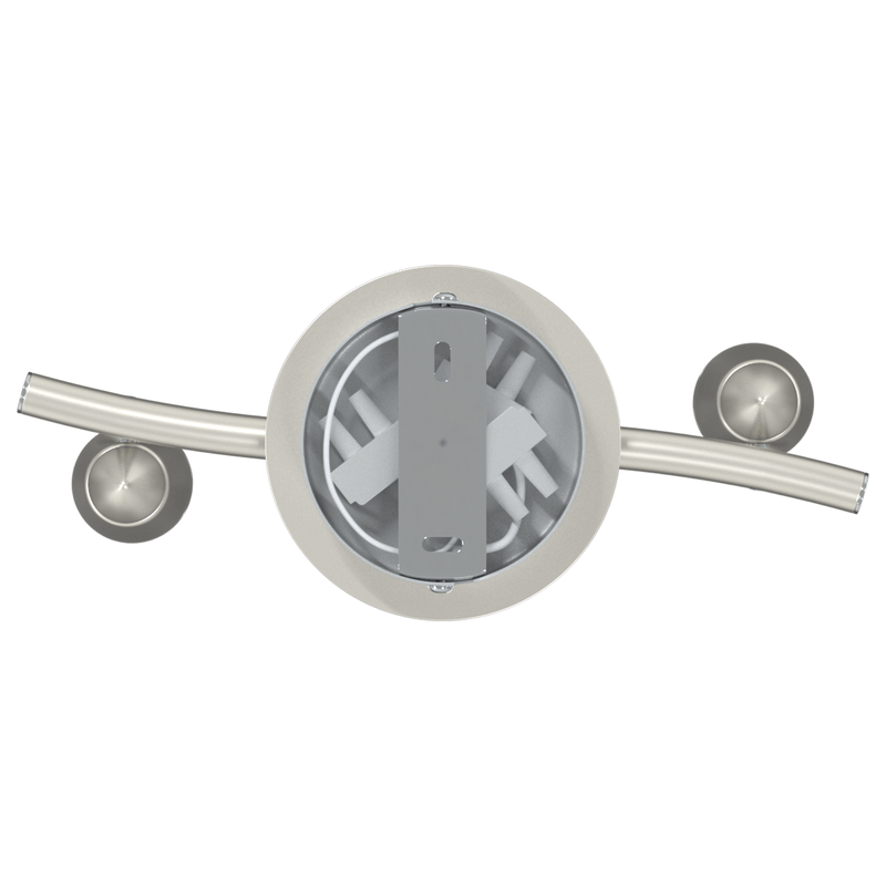 Casa si Gradina - Corpuri si surse de iluminat - Plafoniere, aplice si spoturi - Reflector de Plafon 2 Brate Reglabile Nichel Mat GU10 - Infinity.ro